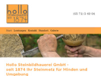 Hollo Steinbildhauerei GmbH website screenshot