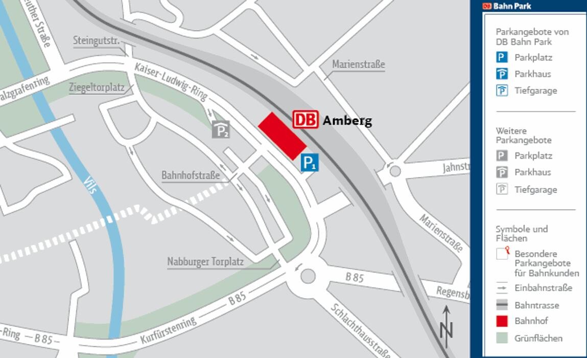 Bilder DB BahnPark Parkplatz Bahnhof P1