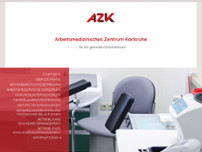 AZK - Arbeitsmedizinisches Zentrum Karlsruhe - Dr.med. Denise Kurali website screenshot