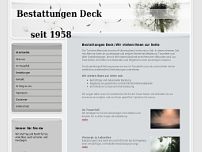 Deck Bestattung website screenshot