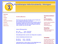 Gemeinschaftspraxis für Physiotherapie Susanne Helle-Konukiewitz Arjan Wormgoor website screenshot