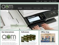 AOM - Bürosysteme & Service website screenshot