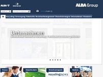 ALBA Nordbaden GmbH Niederlassung Mannheim website screenshot