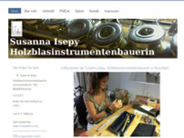 Susanna Isepy Holzblasinstrumentenbau website screenshot