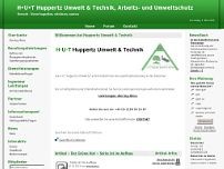 H•U•T Huppertz Umwelt & Technik website screenshot