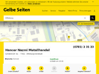 Hancer Nazmi Metallhandel website screenshot