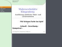 Malerwerkstatt  Lars Klingenberg website screenshot