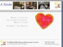 A. Kauke Sanitär, Heizung Wärmepumpen und Solar website screenshot