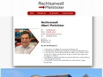 Website Screenshot Albert Pfeilsticker Rechtsanwalt