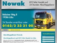 Abschleppdienst Nowak website screenshot