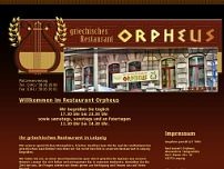 Griechisches Restaurant Orpheus website screenshot