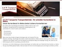 S & W Transporte Transportbetrieb website screenshot