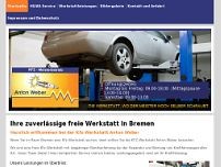 Freie KFZ-Werkstatt Anton Weber website screenshot