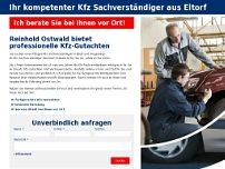 Kfz Sachverständiger website screenshot