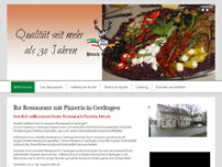 Restaurant Pizzeria Hirsch website screenshot