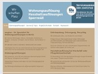 wegtun.de - Ihre Wohnungsauflösung in Berlin website screenshot