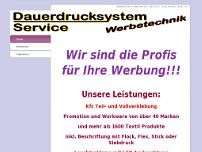 Dauerdrucksystem-Service Werbetechnik website screenshot