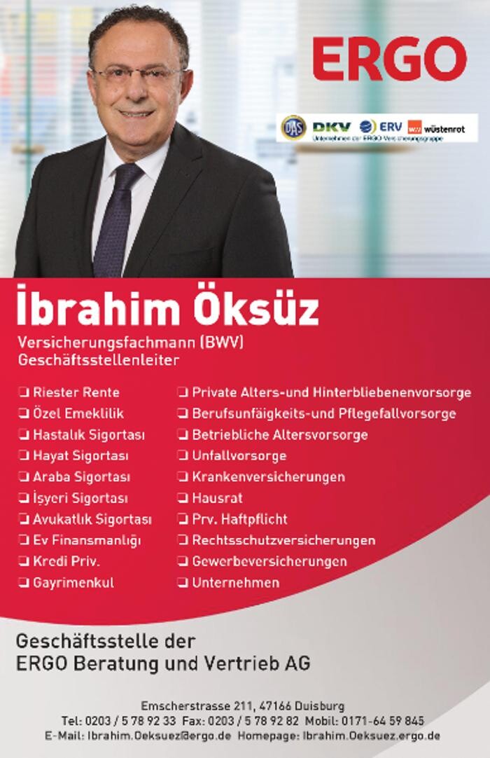 Bilder ERGO Versicherung Ibrahim Öksüz