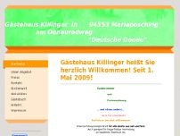 Gästehaus Killinger website screenshot