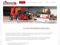 Lorenz Baudiensleistungen website screenshot