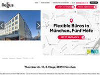 Regus - Munich, Fuenf Hoefe website screenshot