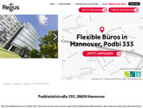 Regus - Hanover Podbi 333 website screenshot