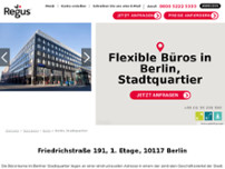 Regus - Berlin Stadtquartier website screenshot