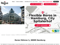 Regus - Hamburg City Spitalerhof website screenshot
