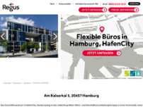 Regus - Hamburg HafenCity website screenshot