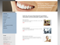 Dr. Töpert, Zahnarzt website screenshot