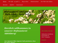 Hofmosterei Adelsberg website screenshot