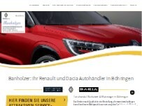 Website Screenshot Autohaus Banholzer – Renault, Dacia Verkauf & Werkstatt und Mietwagen