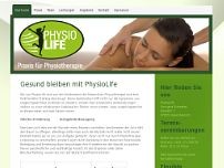 PhysioLife website screenshot