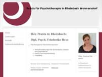 Rose Psychotherapie website screenshot