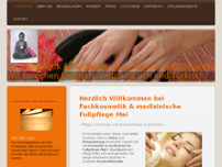 Kosmetik & medizinische Fußpflegstudio Mai website screenshot