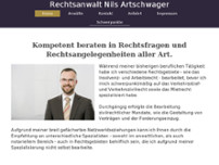 Rechtsanwalt Nils Artschwager website screenshot