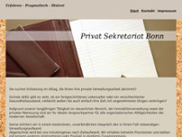 Privat Sekretariat Bonn website screenshot