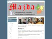 Majda Das persönliche Lernstudio für Nachhilfe und Weiterbildung website screenshot