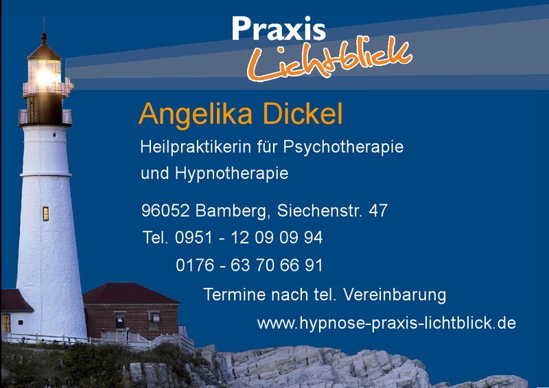 Bilder Praxis Lichtblick, Angelika Dickel, Heilpraktikerin für Psychotherapie und Hypnotherapie