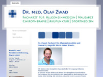 Hausarztpraxis Dr. Olaf Zwad website screenshot