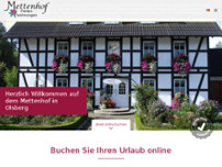 Ferienwohnungen Mettenhof website screenshot
