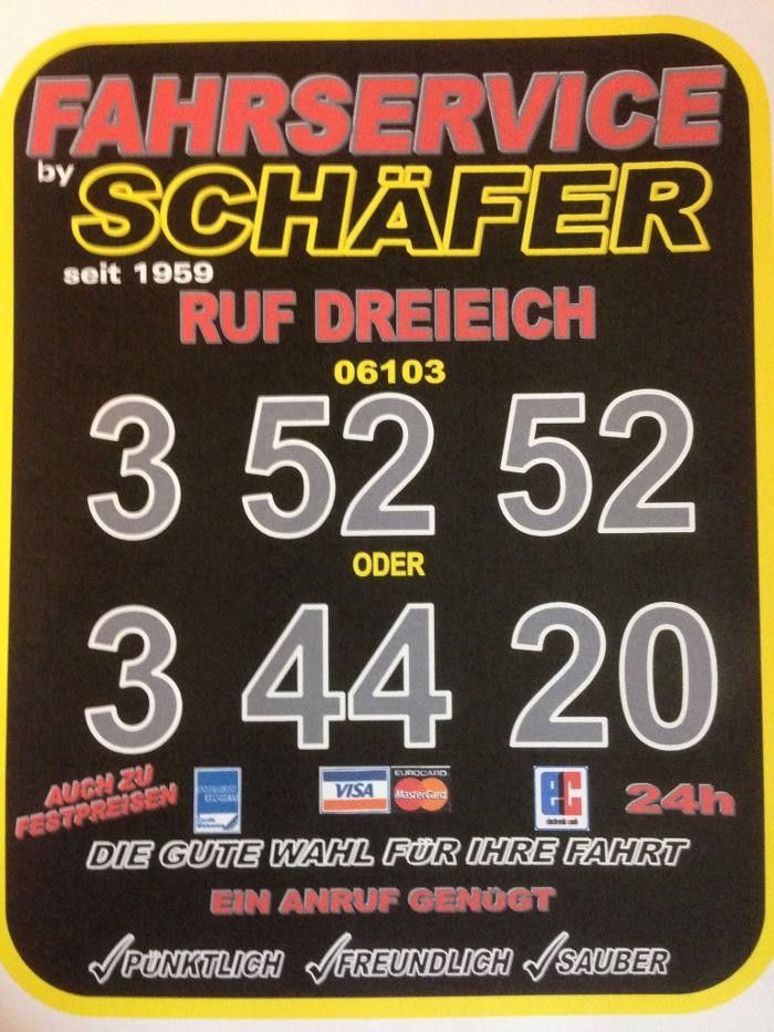 Fahrservice Schäfer Dreieich (vormals TAXI Dreieich Schäfer) Logo