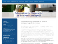 Zahnarztpraxis Hagemeyer website screenshot