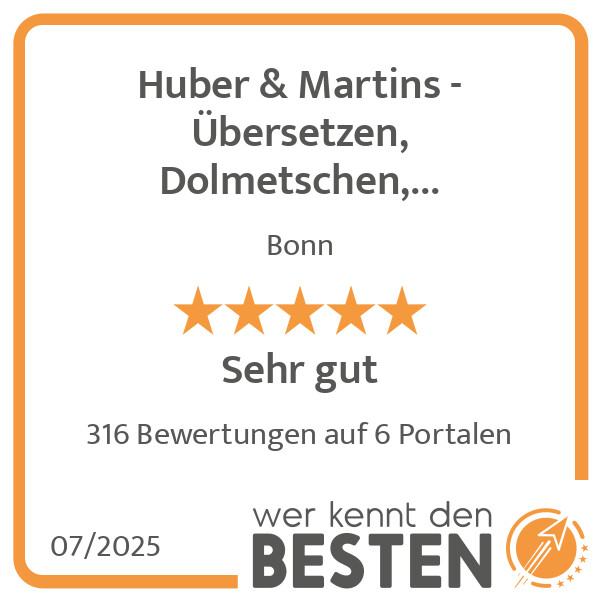 Bilder Huber & Martins - Übersetzen, Dolmetschen, Lektorat