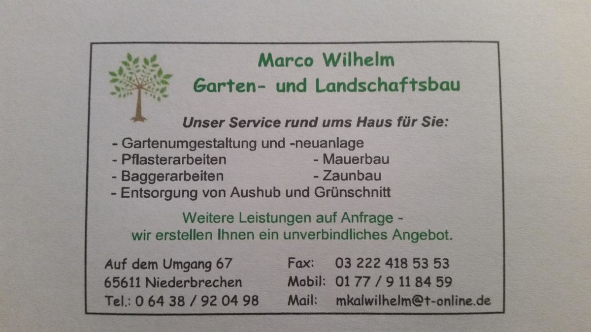 Marco Wilhelm Garten- und Landschaftsbau Logo