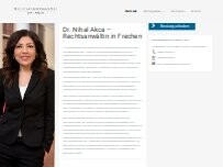 Website Screenshot Rechtsanwaltskanzlei Dr. Nihal Akca
