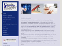 Claudia Schneider Rechtsanwältin website screenshot