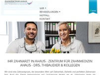 Zahnarzt Ahaus | Zentrum für Zahnmedizin | drs. Thibaudier & Kollegen website screenshot