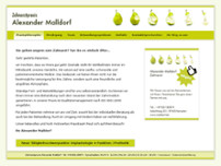 Zahnarztpraxis Alexander Malldorf website screenshot