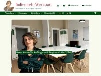 Website Screenshot Italienisch-Werkstatt | Italienischkurse in Berlin und Online | Scuola di lingua italiana